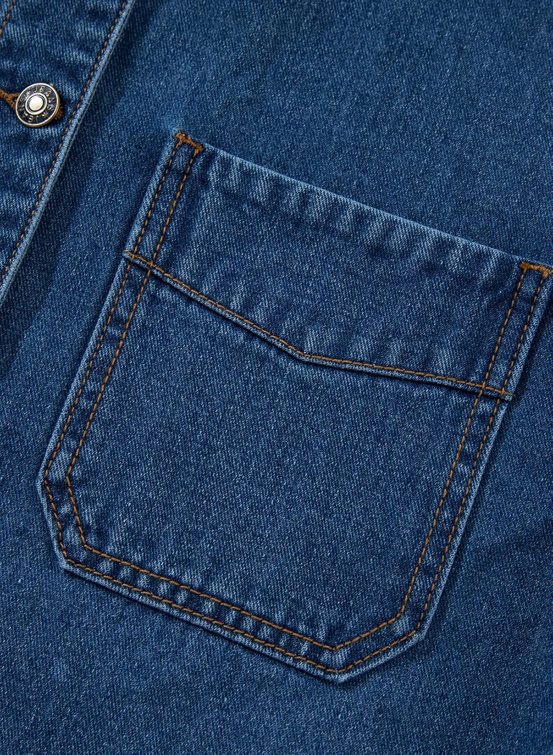 Sidefeel Women’s Jean Jacket Oversized Boyfriend Button Up Long Sleeve Split Zimbaplatinum Denim Jackets