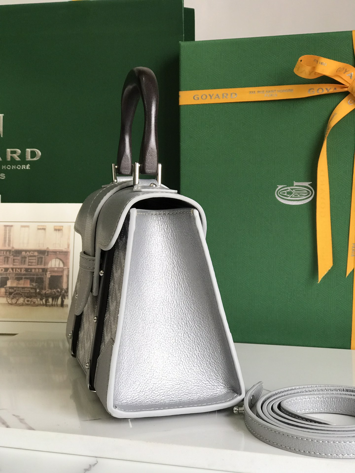 Silver Goyard Sac Saigon Mini Structure