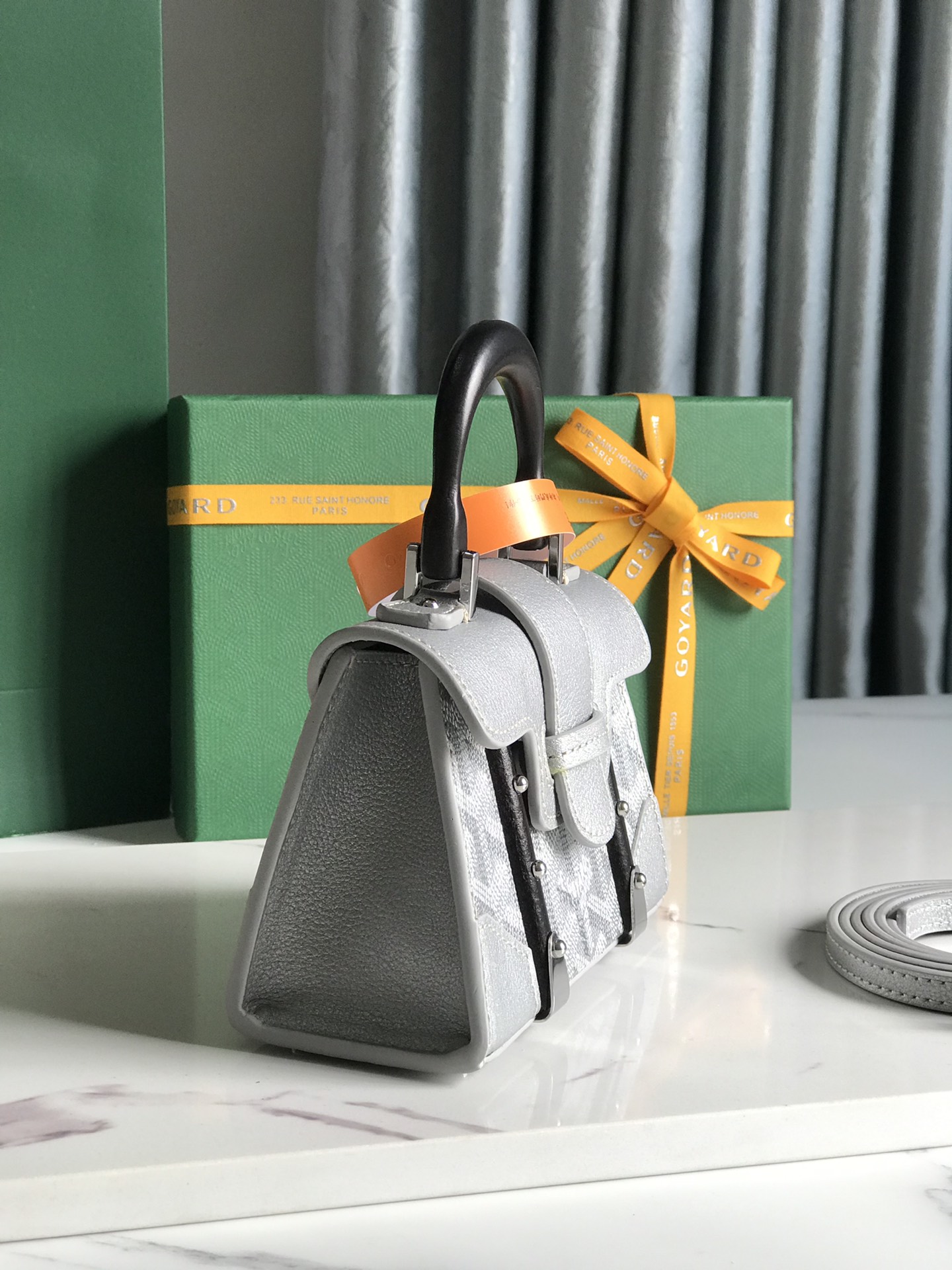 Silver Goyard Sac Saigon Mini Structure