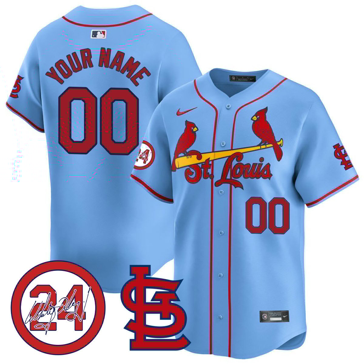 St. Louis Cardinals 2024 Custom Jersey – All Stitched