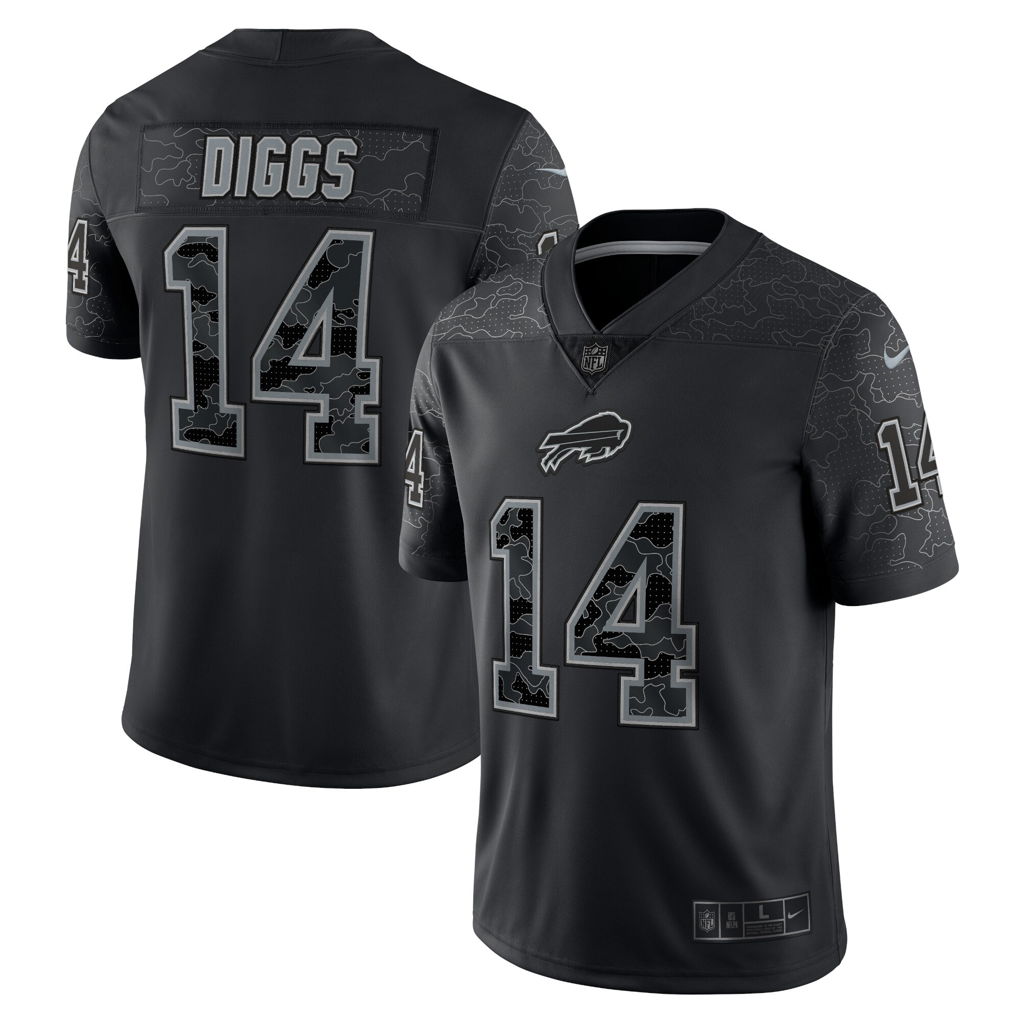 Stefon Diggs Buffalo Bills Nike RFLCTV Limited Jersey - Black