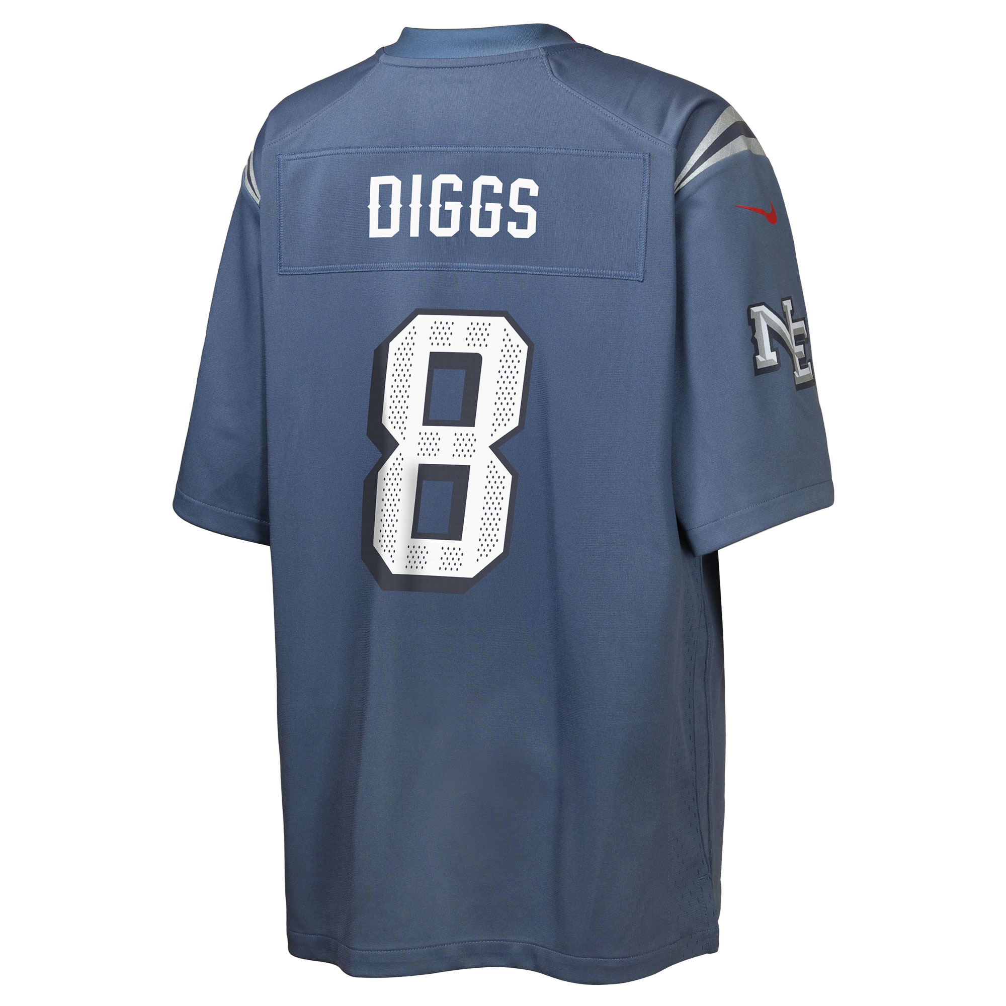 Stefon Diggs New England Patriots Nike Youth 2025 Rivalries Collection Game Jersey – Storm Blue