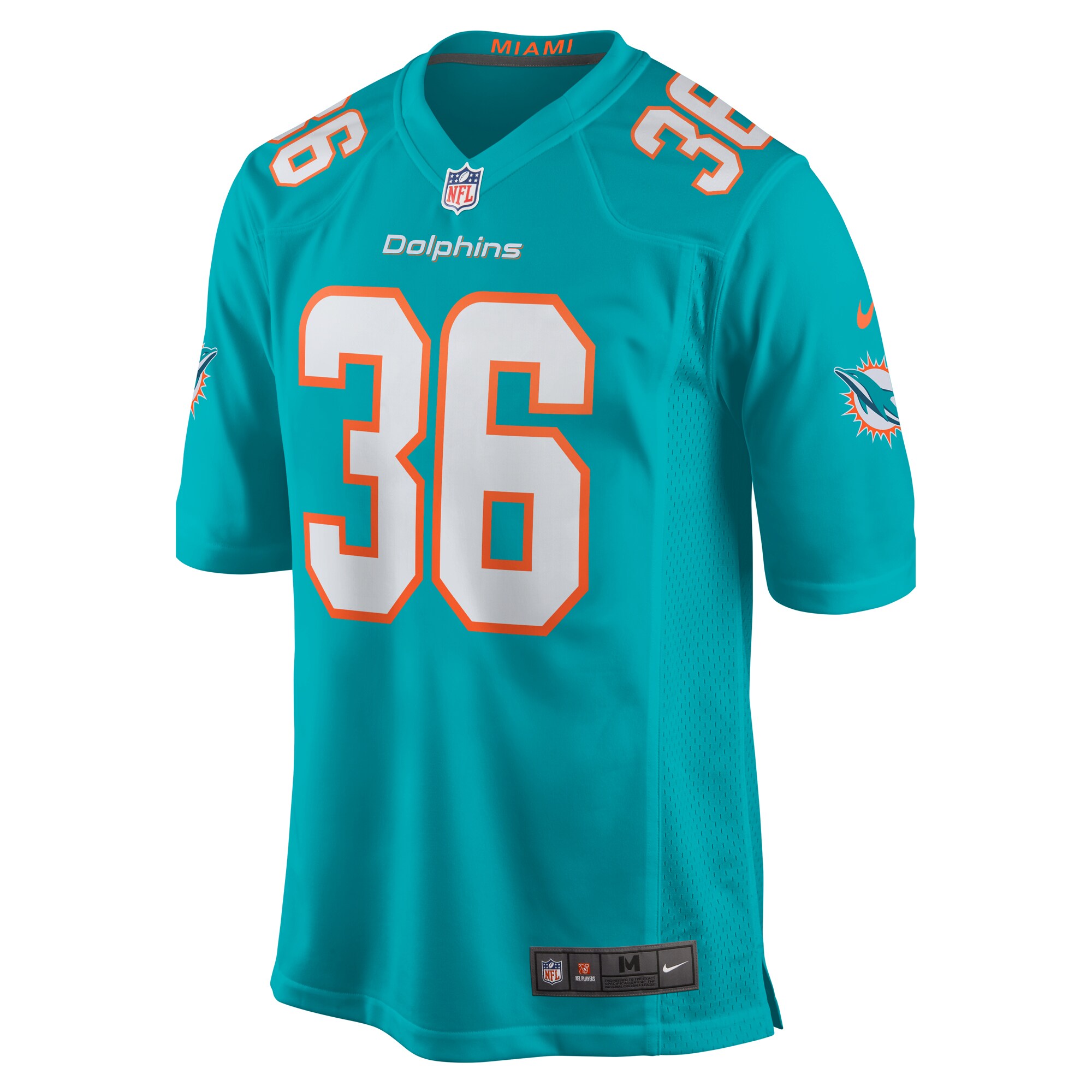 Storm Duck Miami Dolphins Nike  Game Jersey -  Aqua