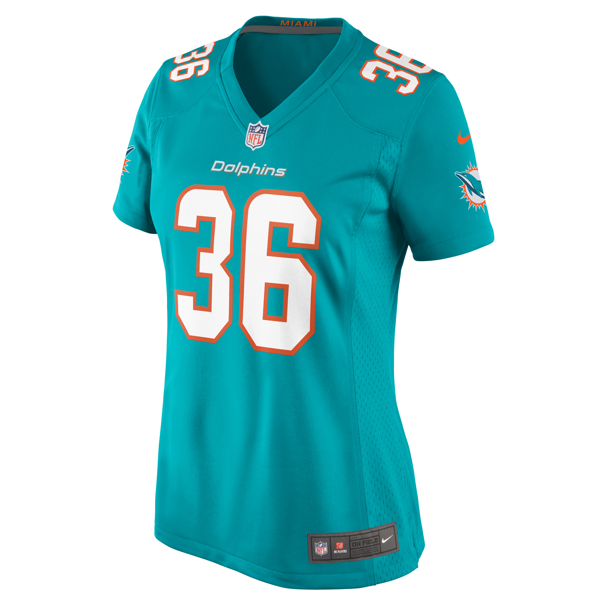Storm Duck Miami Dolphins Nike Women's  Game Jersey -  Aqua