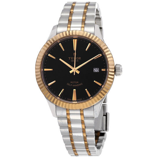 Style Automatic Black Dial Two-tone Unisex Watch