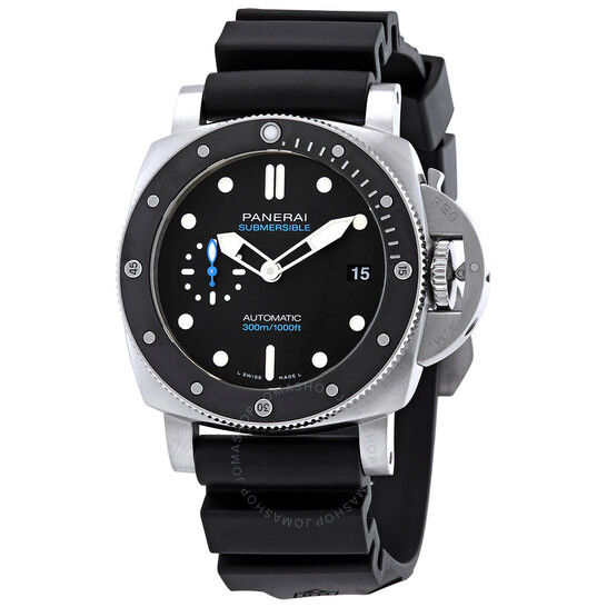 Submersible Black Dial Black Rubber Men's Watch