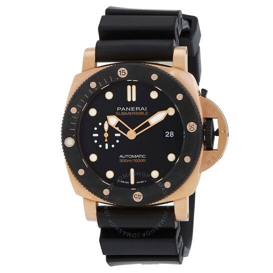 Submersible Goldtech OroCarbo Automatic Black Dial Men's Watch