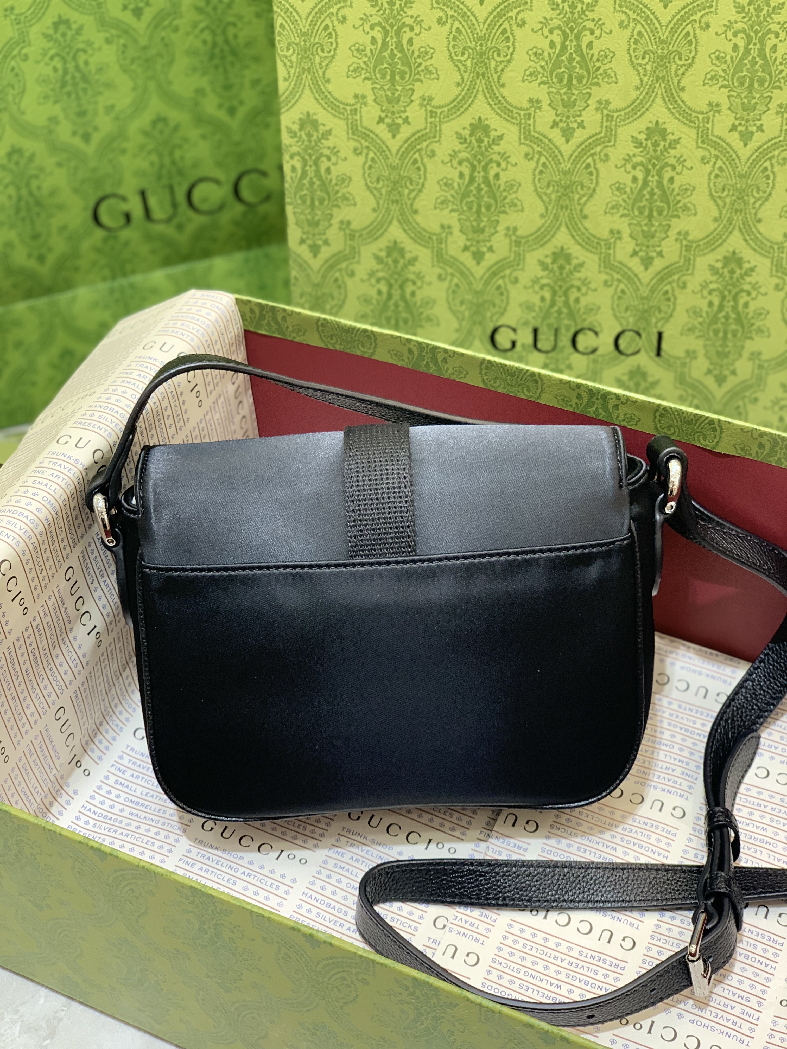 Super Mini Shoulder Bag – Black Leather | Gucci
