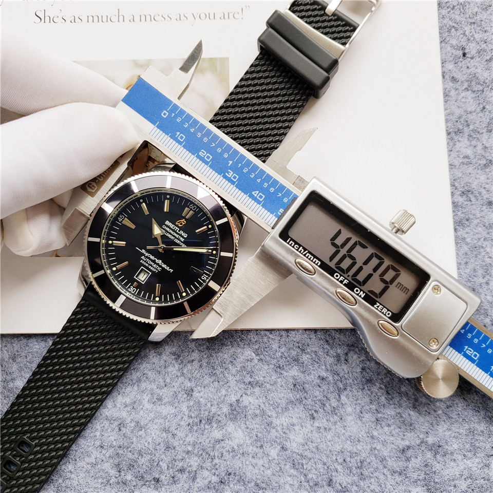 Breitling Black Rubber - Breitling Superocean Black Dial - Black - Image 2