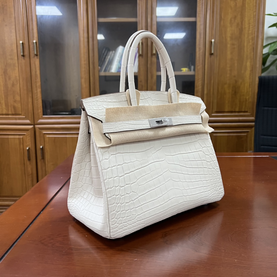 Túi Hermes Birkin 30 Beton Alligator Matte