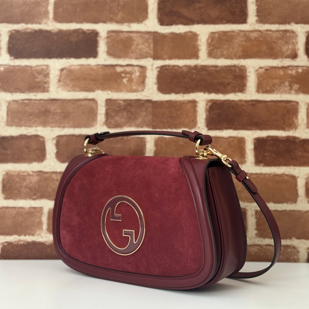 Túi Nữ Gucci Blondie Medium Suede 'red' 815719
