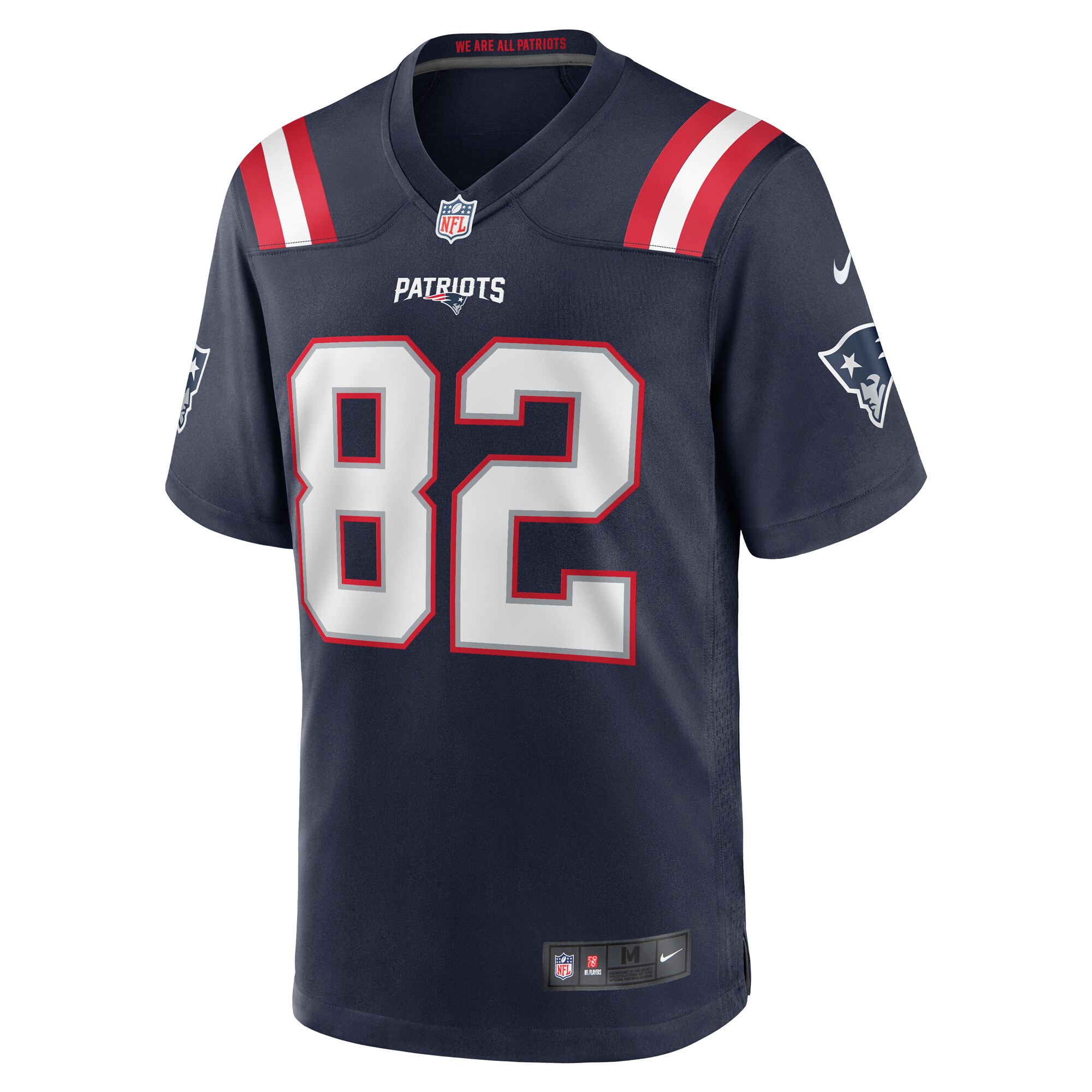 T.J. Luther New England Patriots Nike Team Game Jersey -  Navy
