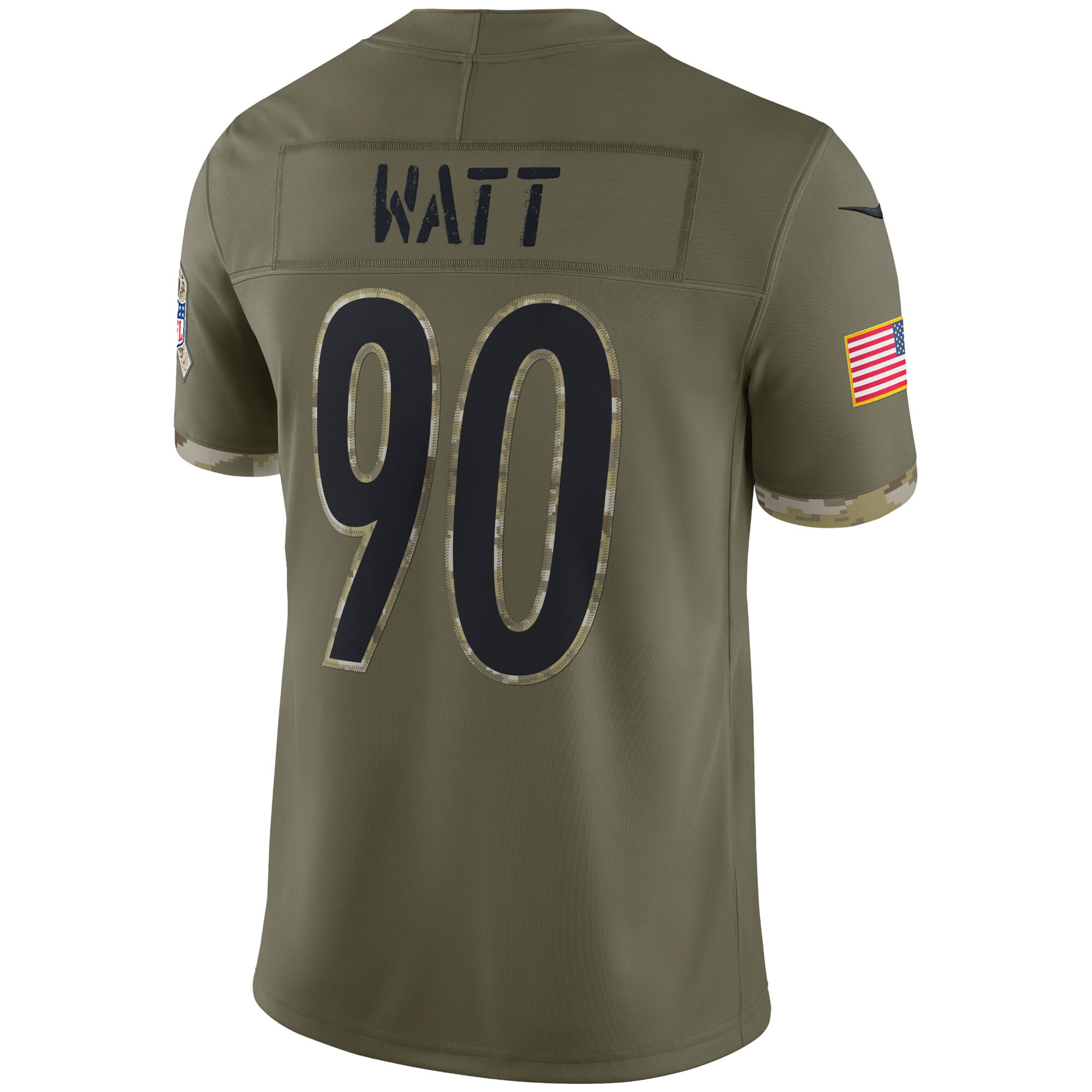 T.J. Watt Pittsburgh Steelers Nike 2022 Salute To Service Limited Jersey - Olive
