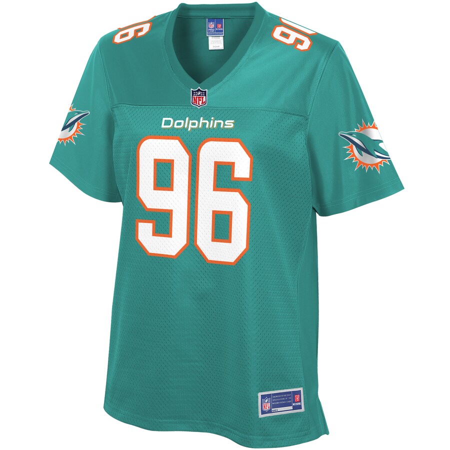 Taco Charlton Miami Dolphins NFL Pro Line Women's Player Jersey - Aqua