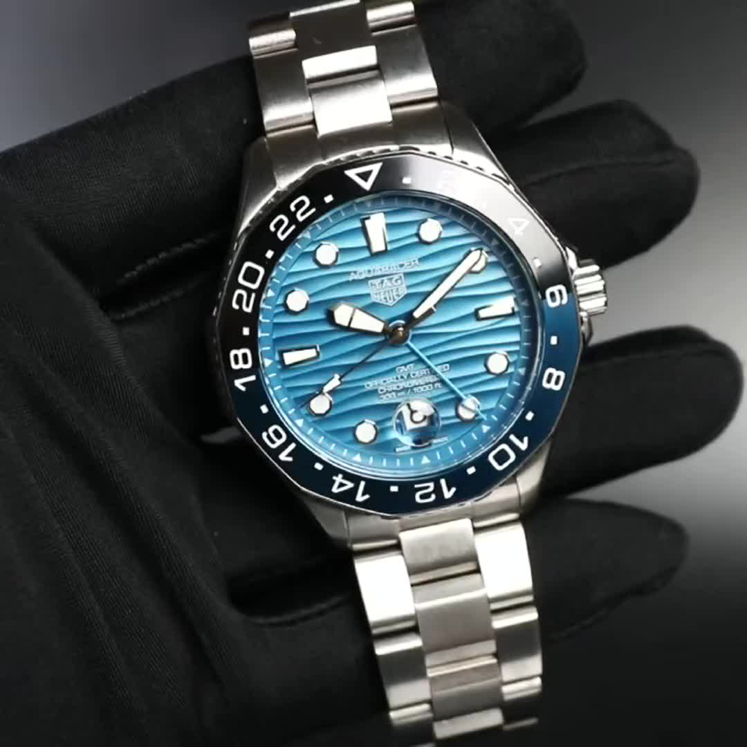 blue TAG Heuer Aquaracer GMT - TAG Heuer Aquaracer GMT - Blue Wave - Image 2