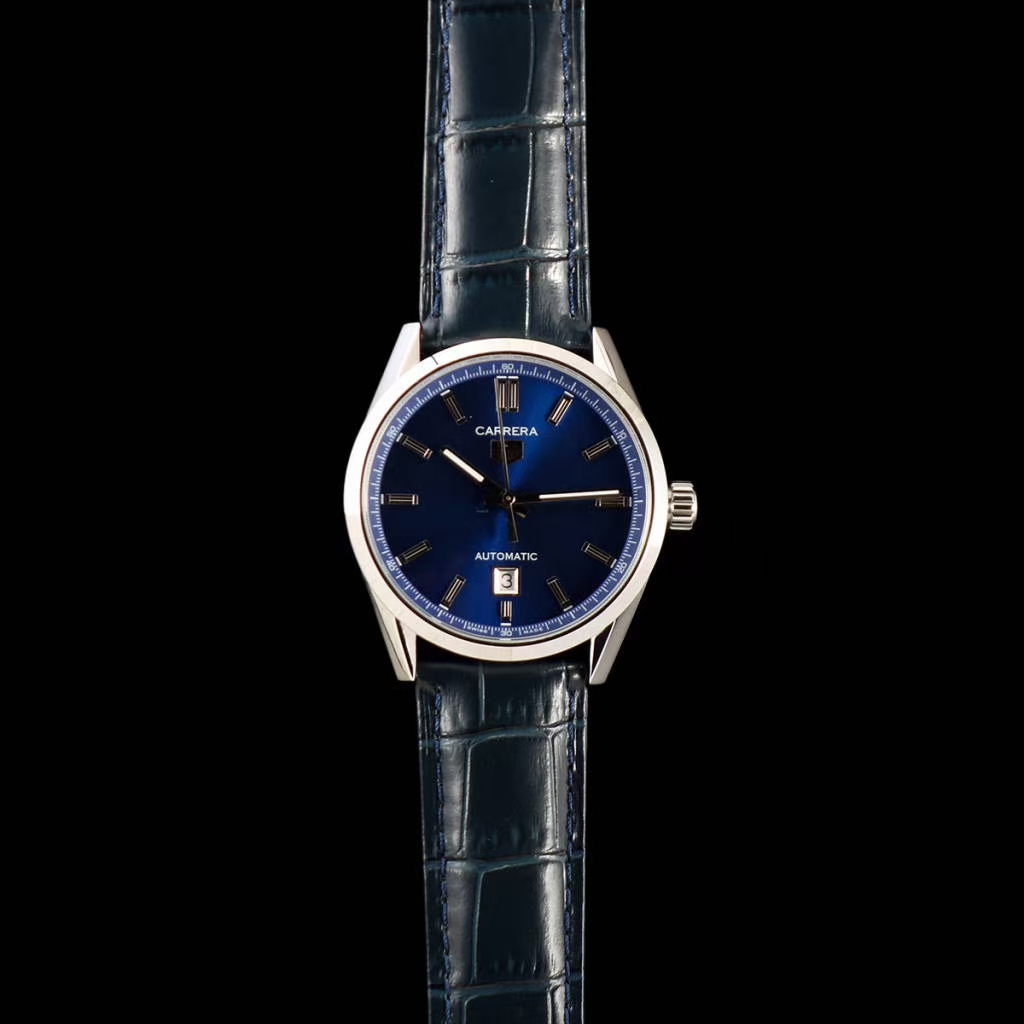 leather Tag Heuer Carrera Blue - Tag Heuer Carrera Blue - Leather - Image 2