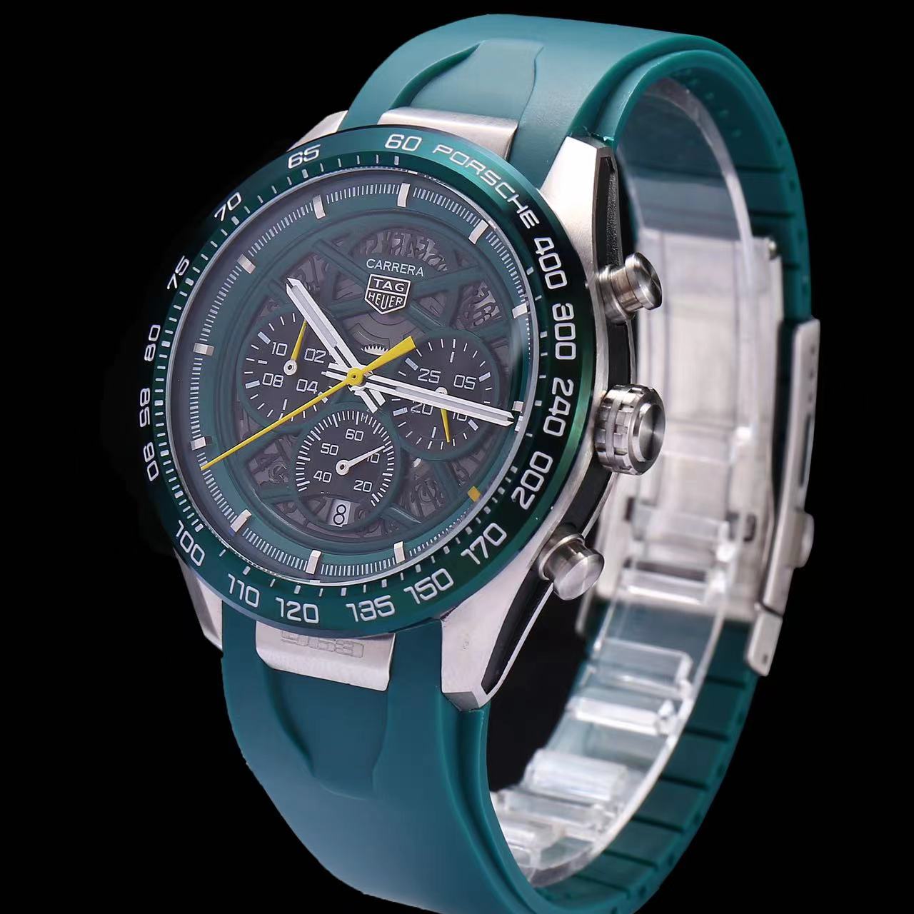carrera Tag Heuer Green Chronograph - Tag Heuer Carrera Porsche Green - Image 3