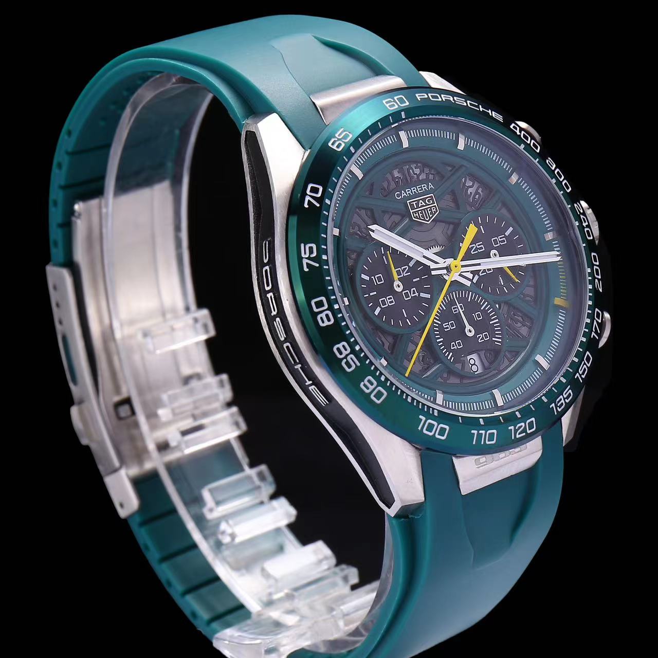 carrera Tag Heuer Green Chronograph - Tag Heuer Carrera Porsche Green - Image 2