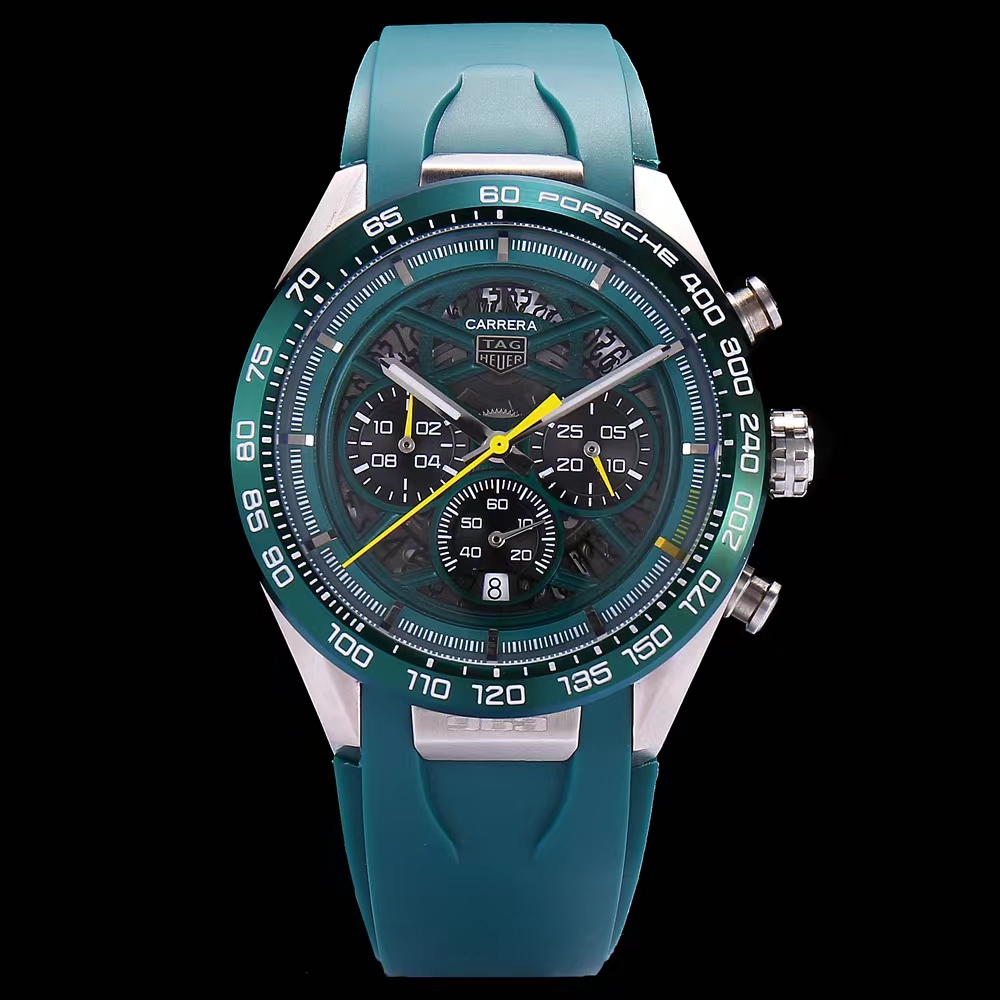 carrera Tag Heuer Green Chronograph - Tag Heuer Carrera Porsche Green - Image 4