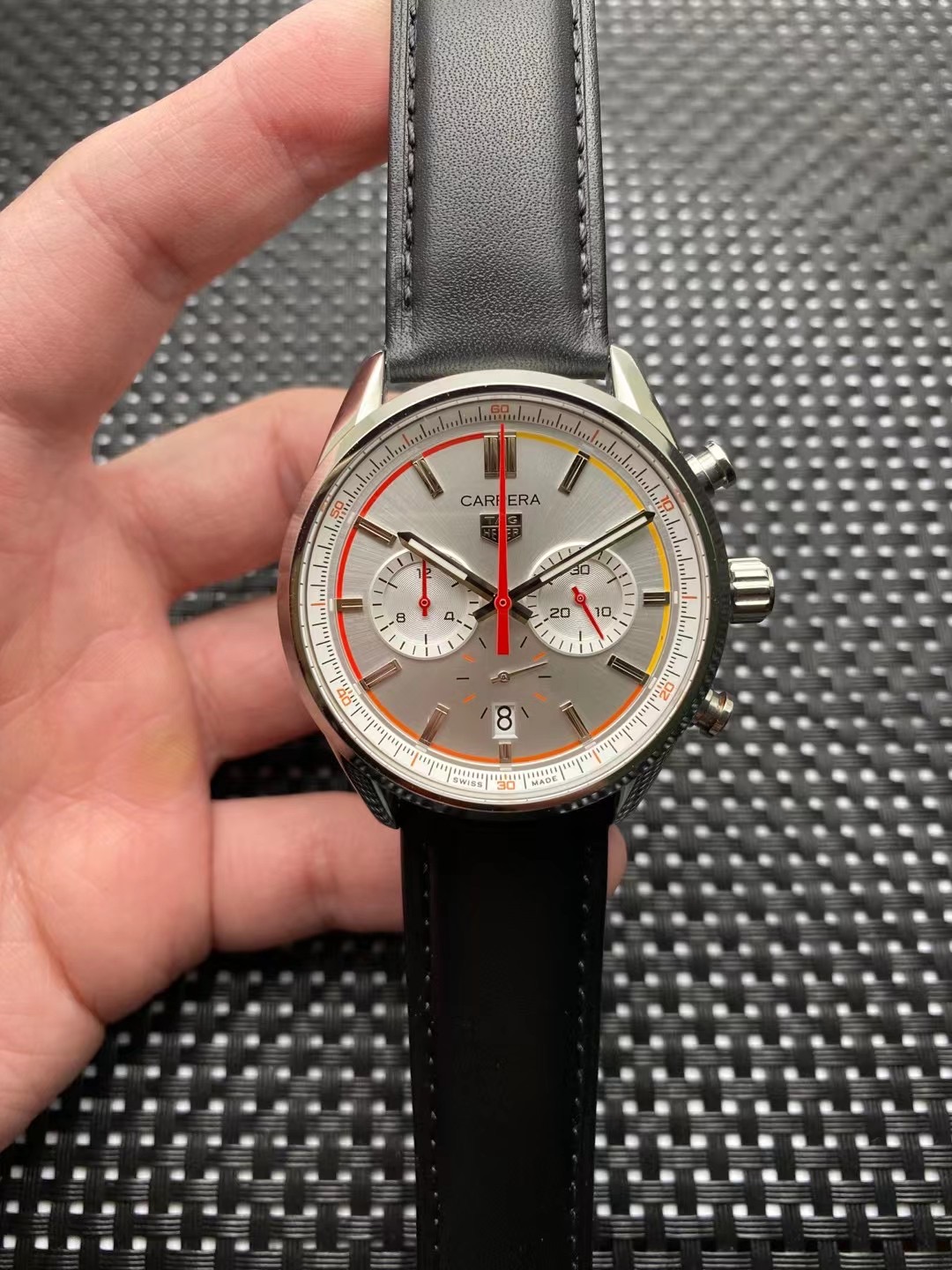 carrera TAG Heuer Silver Chronograph - TAG Heuer Carrera Silver Dial - Image 2