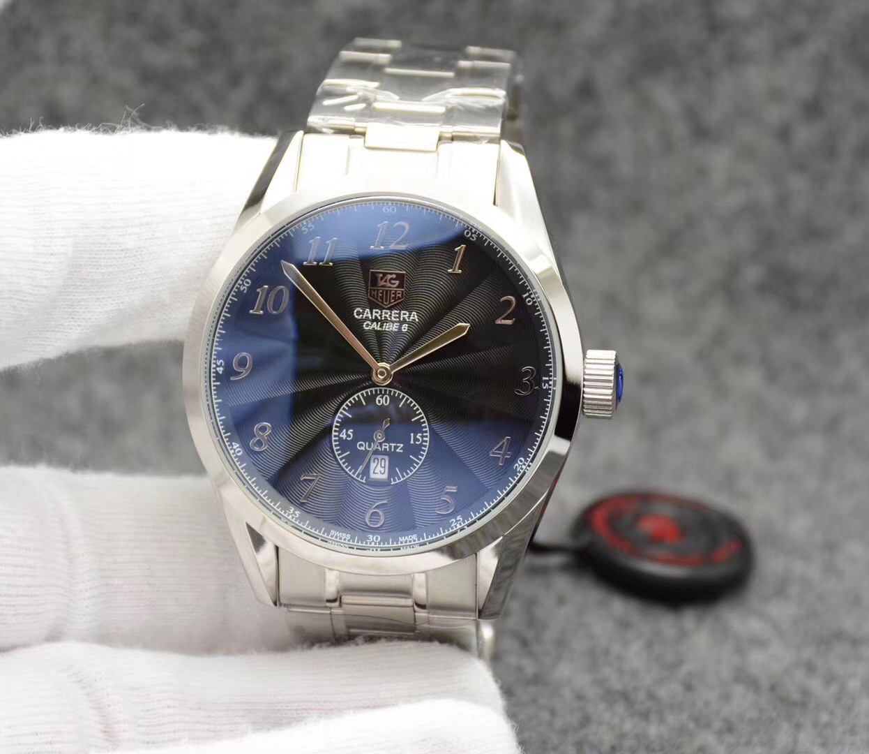 TAG Heuer Calibre 6 Blue - TAG Heuer Carrera Calibre 6 - Blue Dial - Image 3