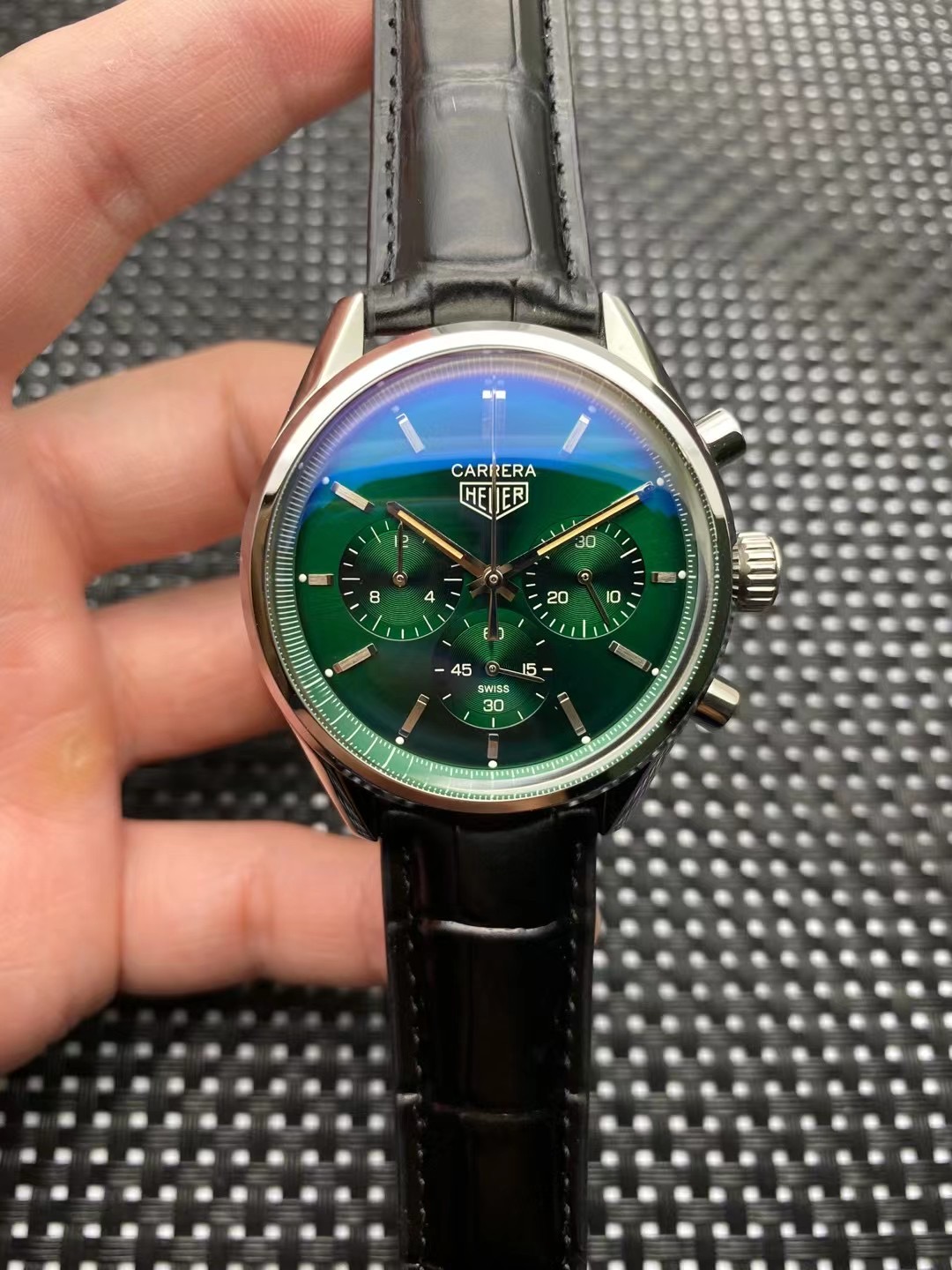 Tag Heuer Green Dial carrera - Tag Heuer Carrera Green Dial - Black - Image 3