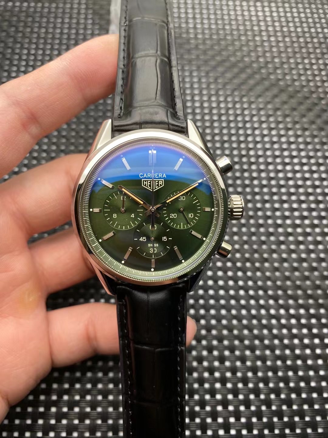 Tag Heuer Green Dial carrera - Tag Heuer Carrera Green Dial - Black - Image 2
