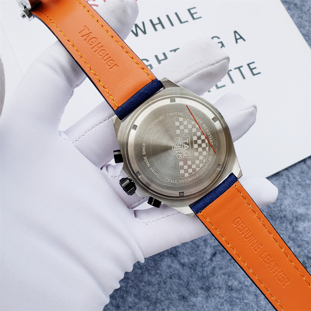 TAG Heuer Gulf Chronograph - TAG Heuer Gulf Edition - Blue Leather - Image 3