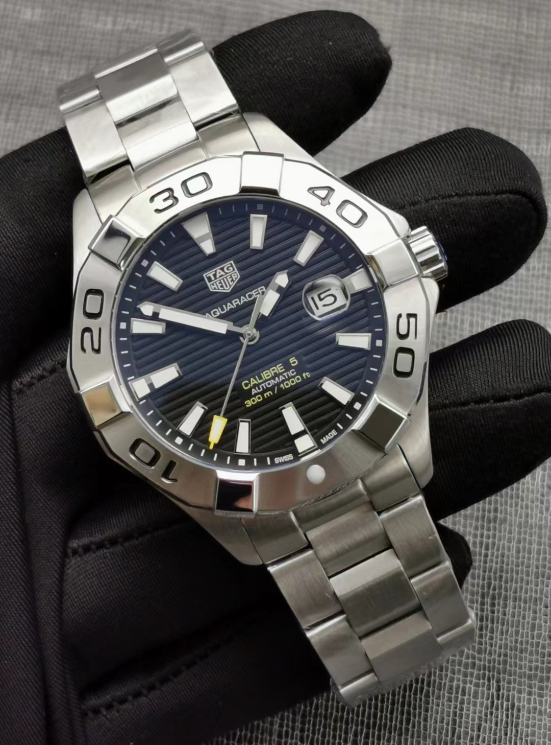 TAG Heuer Aquaracer Blue - Steel Bracelet Automatic Watch - Image 8