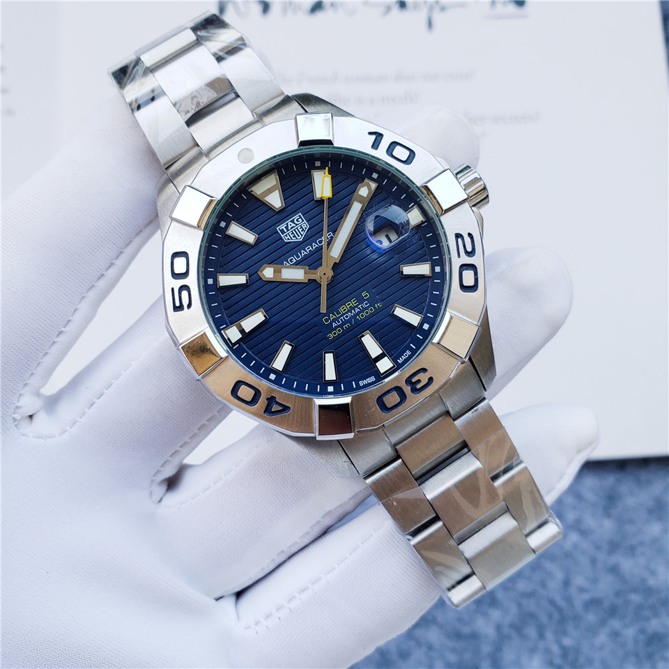 TAG Heuer Aquaracer Blue - Steel Bracelet Automatic Watch - Image 7