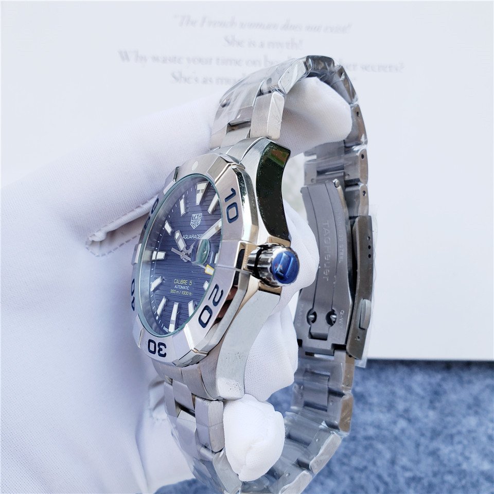 TAG Heuer Aquaracer Blue - Steel Bracelet Automatic Watch - Image 4