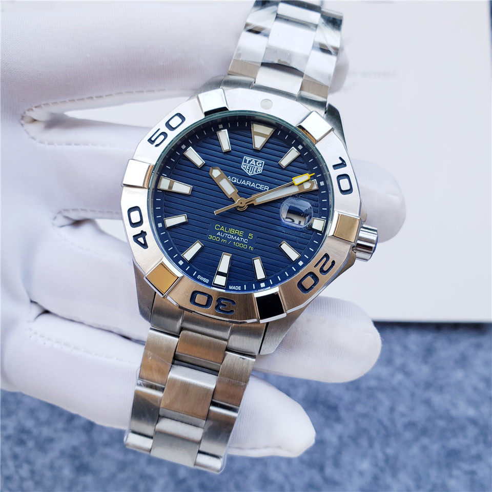 TAG Heuer Aquaracer Blue - Steel Bracelet Automatic Watch - Image 6