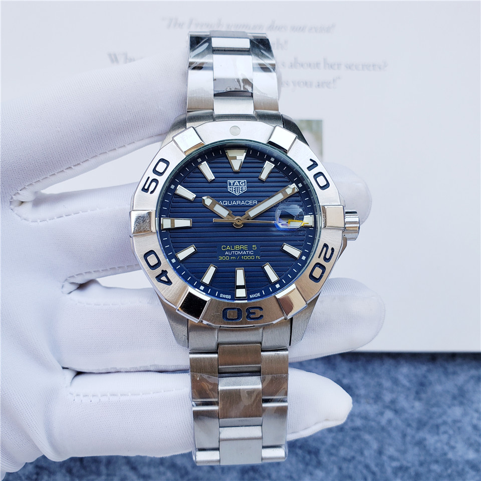 TAG Heuer Aquaracer Blue - Steel Bracelet Automatic Watch - Image 5