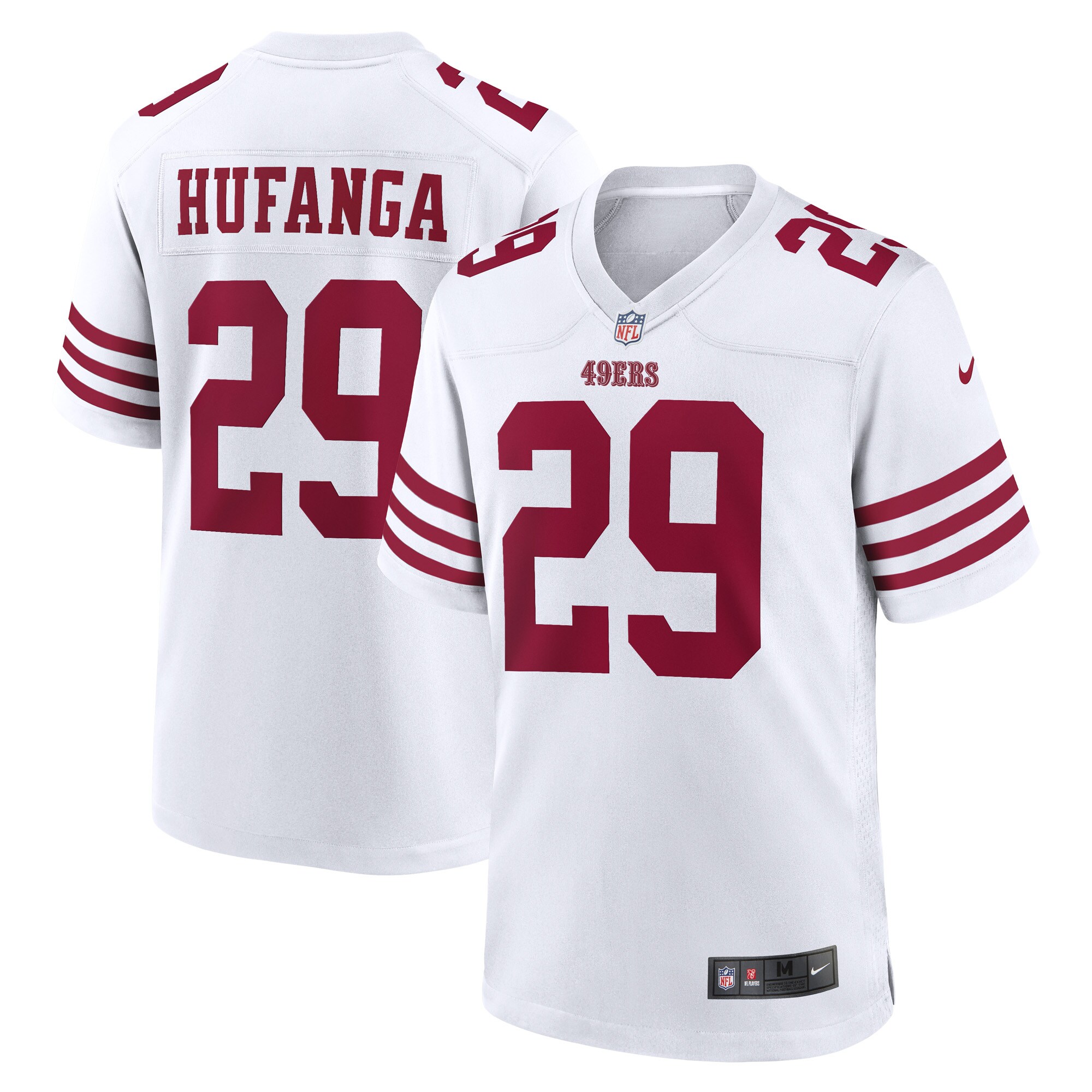 Talanoa Hufanga San Francisco  Nike Away Game Player Jersey - White