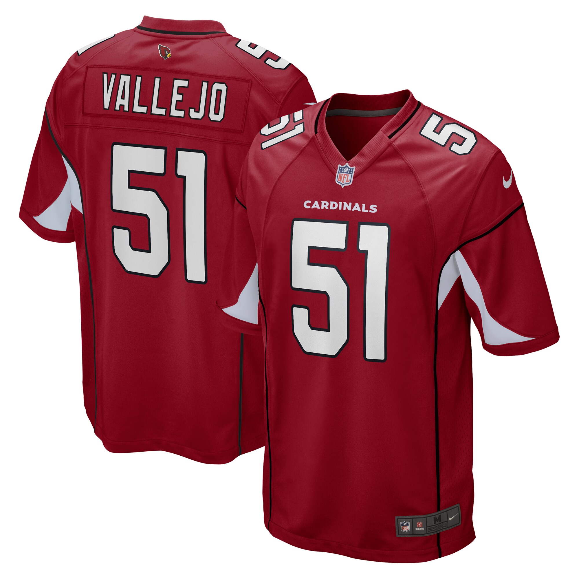 Tanner Vallejo Arizona Cardinals Nike Game Jersey - Cardinal