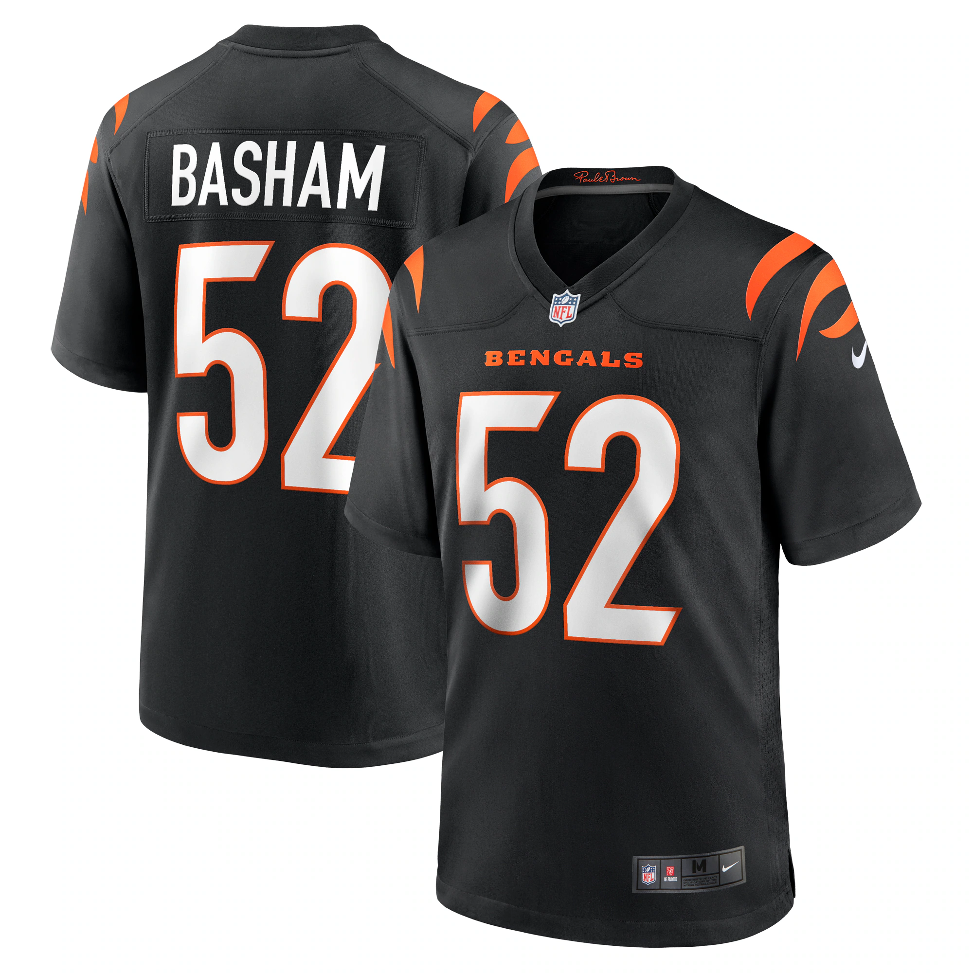 Tarell Basham Cincinnati Bengals Nike Team Game Jersey - Black