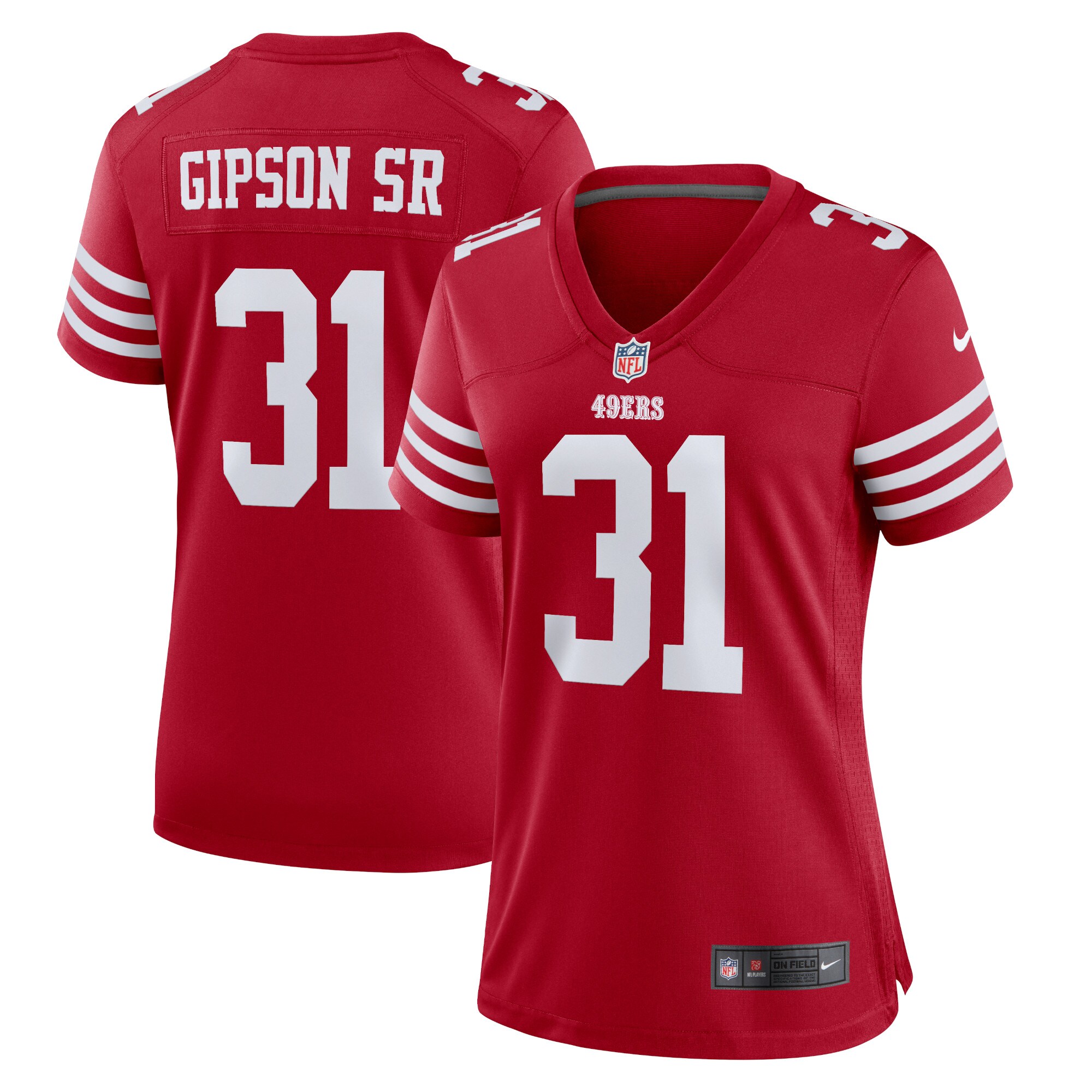 Tashaun Gipson Sr. San Francisco  Nike Women's Home Game Player Jersey - Scarlet