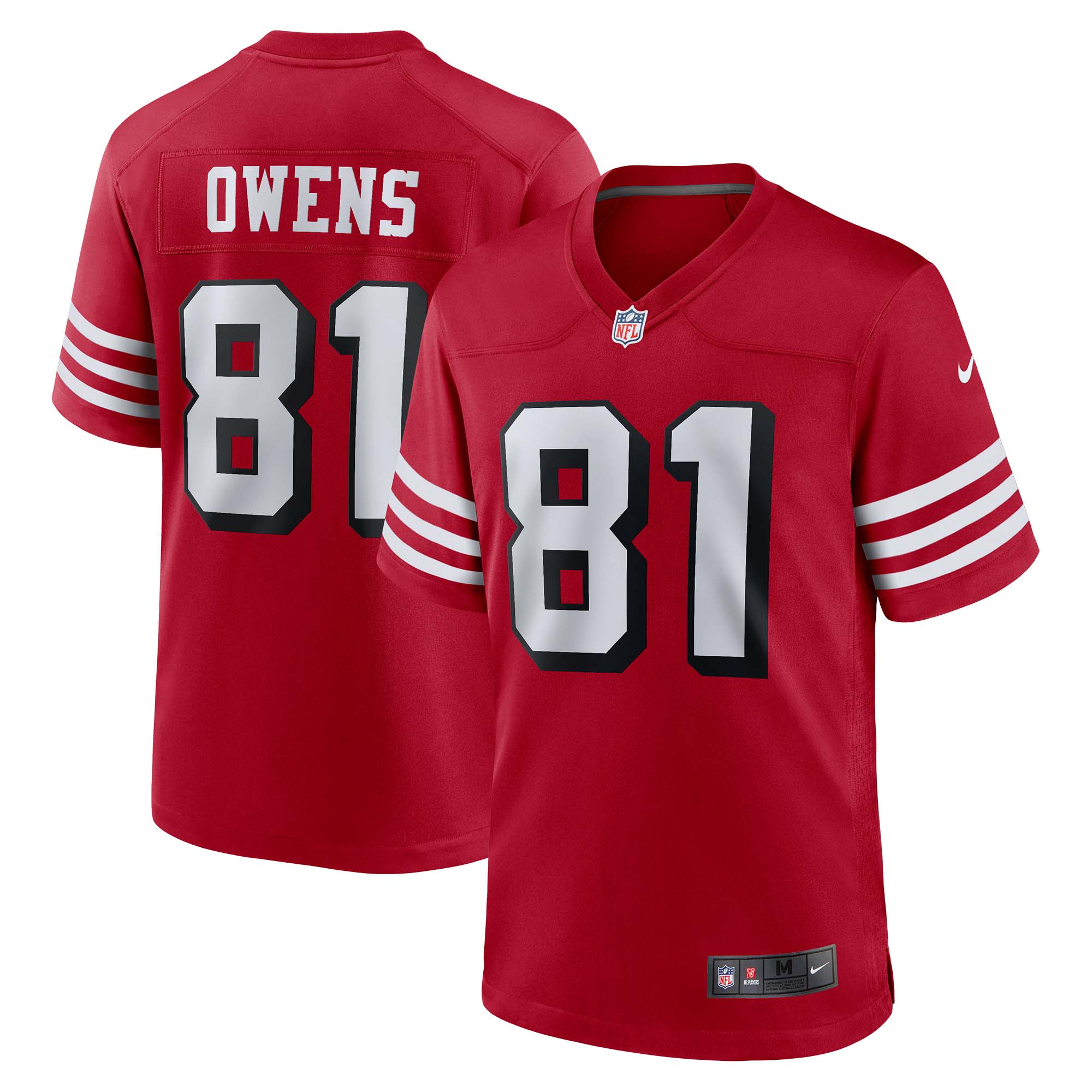 Terrell Owens San Francisco  Nike Retired Alternate Game Jersey - Scarlet
