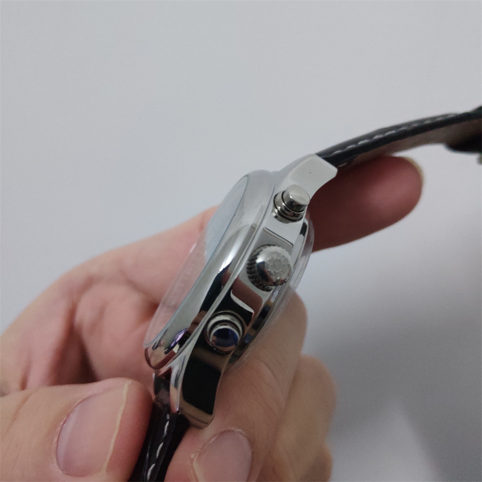 Longines Moonphase Black - Leather Strap Men's Watch - Image 8