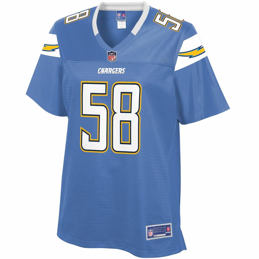 Thomas Davis Sr Los Angeles Chargers NFL Pro Line Women's Alternate Team Player Jersey - Light Blue