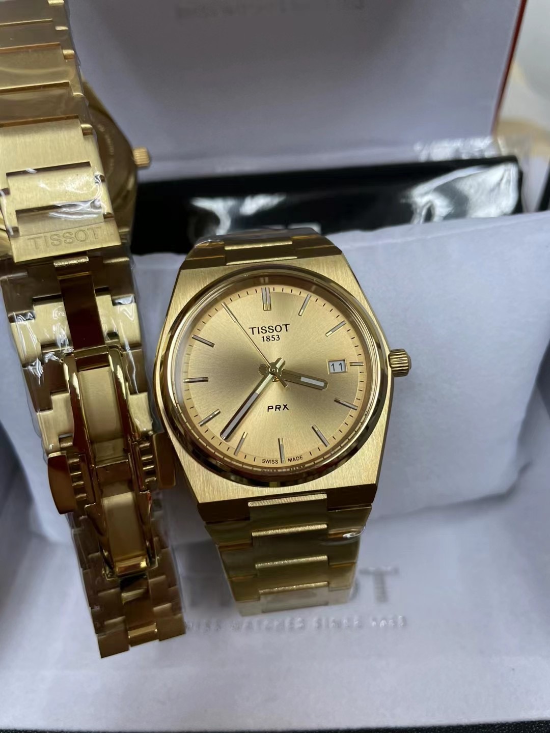 Tissot PRX Gold - 18k Gold Plated Quartz Watch - Image 3