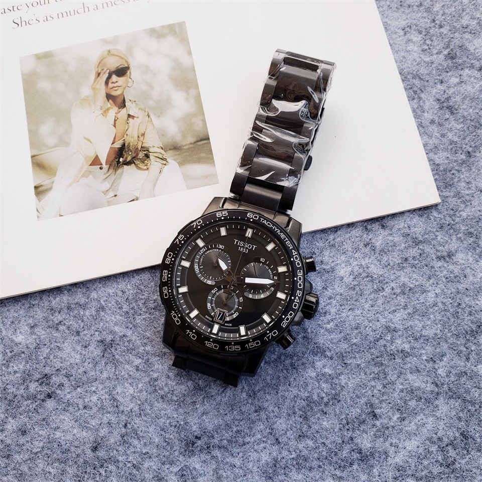 Tissot Blackout Chronograph - Tissot Full Black Steel Watch - Image 6