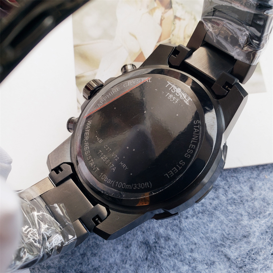 Tissot Blackout Chronograph - Tissot Full Black Steel Watch - Image 7