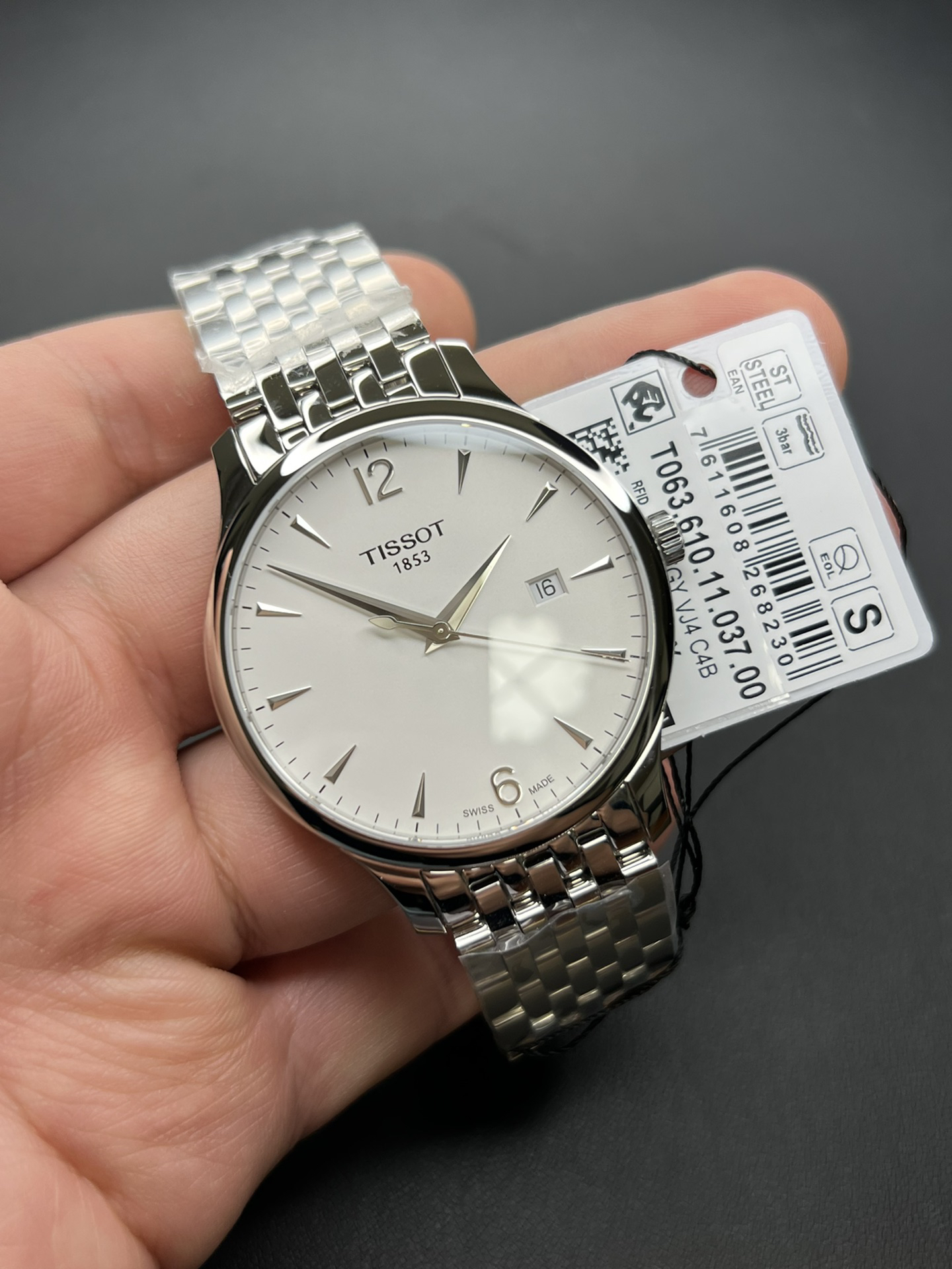 Tissot Silver Dial Steel - Tissot Everytime Swissmatic - Silver Dial - Image 8
