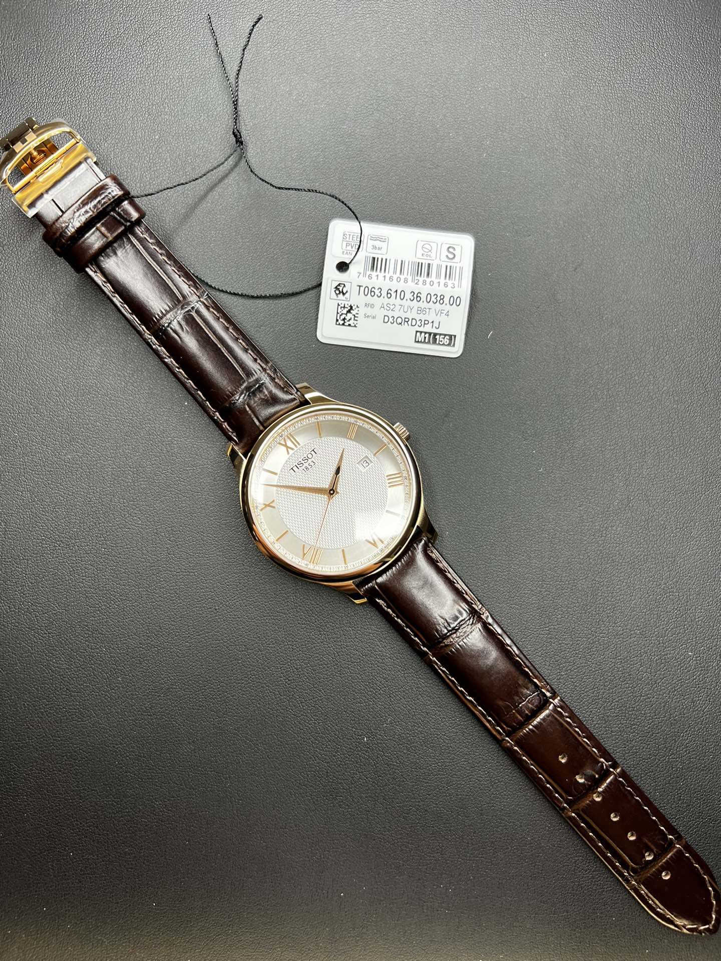 Tissot Rose Gold Leather - Tissot Everytime Swissmatic - Rose Gold - Image 3