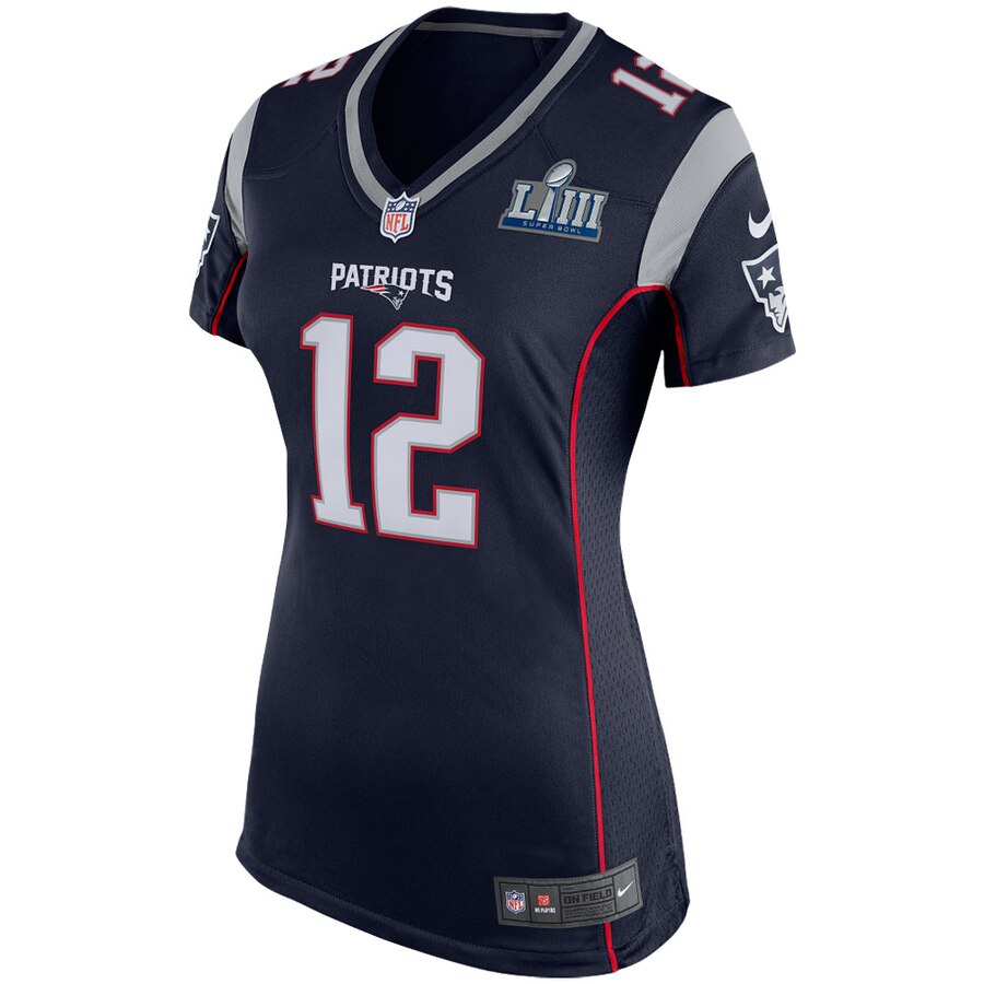 Tom Brady New England Patriots Nike Women's Super Bowl LIII Bound Game Jersey - Navy