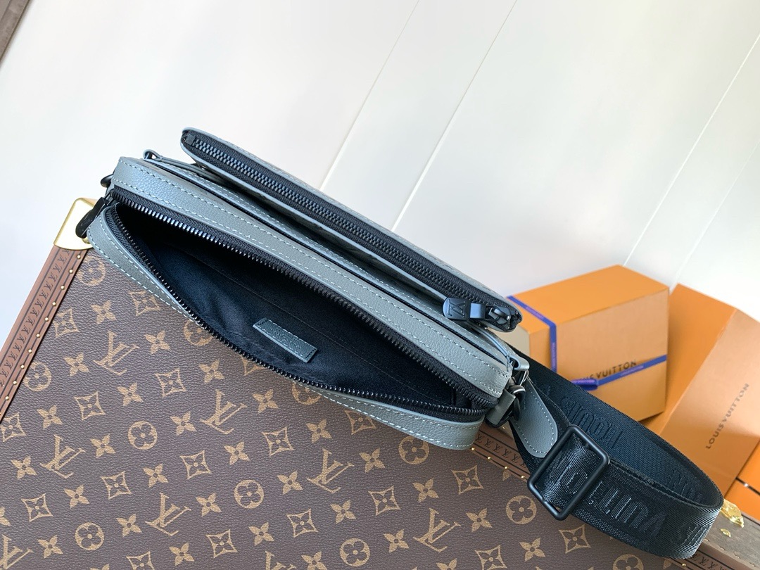 Trio Messenger Bag Monogram Shadow Leather Grey - Bag | LOUIS VUITTON
