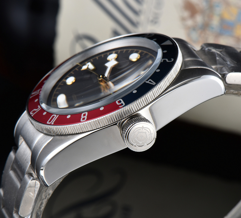 Tudor Heritage Black Bay GMT Steel Black Dial Automatic Menred and black border