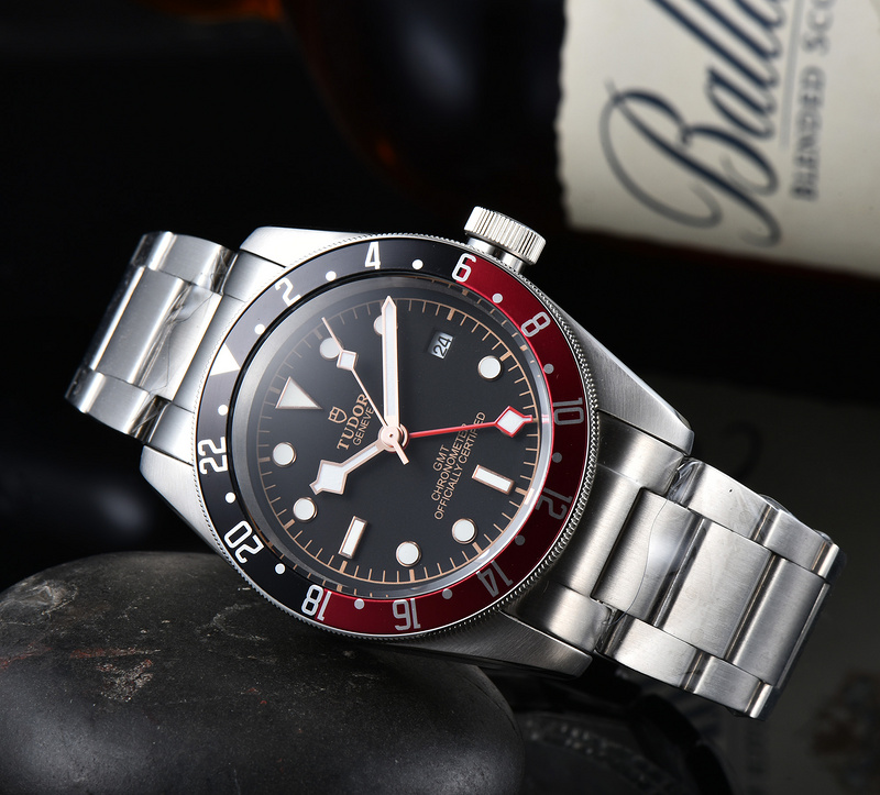 Tudor Heritage Black Bay GMT Steel Black Dial Automatic Menred and black border