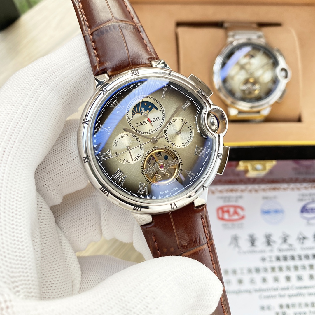U1 Top-grade AAA Designer Men Watch Automatic Mechanical 46MM Leather Strap Luxury Roman Dial Sapphire Waterproof Casual Classic Montre De Luxe Wristwatches L810